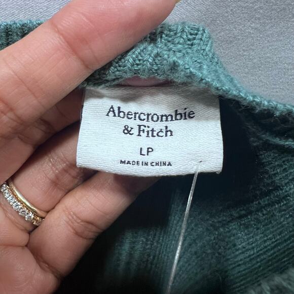 Abercrombie and Fitch Midi Teal Ribbed Knit Tank Dress w/Side Slit Women's Large - Picture 4 of 8